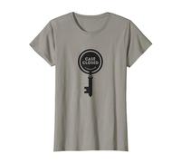 Case Closed Key Detective Mystery Graphic, T-Shirt, Women, Slate, XS