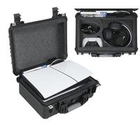 Case Club Hard Case to fit PS5 Slim - Waterproof Carrying Case Includes Headset Storage & Custom Slots for 1 Game, Stand & 1-2 Controllers (Playstation 5 Slim)