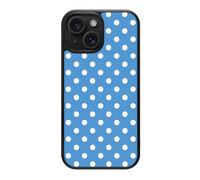 Case Collection for iPhone 15 Case | Blue Polka Dot Cute | Summer Breeze | Designer Glossy Print | 10ft Drop Tested | MagSafe Compatible | Soft Microfibre Lining