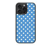 Case Collection for iPhone 15 Pro Case | Blue Polka Dot Cute | Summer Breeze | Designer Glossy Print | 10ft Drop Tested | MagSafe Compatible | Soft Microfibre Lining