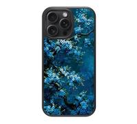 Case Collection for iPhone 15 Pro Max Case | Dark Blue Floral Flower | Moonlit Petals | Designer Glossy Print | 10ft Drop Tested | MagSafe Compatible | Soft Microfibre Lining