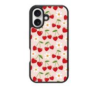 Case Collection for iPhone 16 Case | Cute Red Retro Girly | Love Cherry | Designer Glossy Print | 10ft Drop Tested | MagSafe Compatible | Soft Microfibre Lining