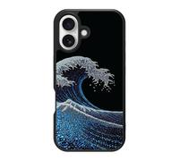 Case Collection for iPhone 16 Case, Japanese Wave - Midnight Tide | 10ft CoreShock Drop Protection, MagSafe Compatible with 1600g Magnet Hold, Glossy Finish Print, Microfibre Lining, Gift Box
