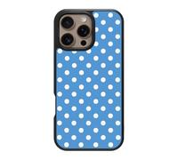 Case Collection for iPhone 16 Pro Max Case | Blue Polka Dot Cute | Summer Breeze | Designer Glossy Print | 10ft Drop Tested | MagSafe Compatible | Soft Microfibre Lining