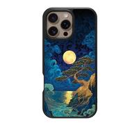 Case Collection for iPhone 16 Pro Max Case | Dark Blue Ocean Aesthetic | Moonlit Tide | Designer Glossy Print | 10ft Drop Tested | MagSafe Compatible | Soft Microfibre Lining