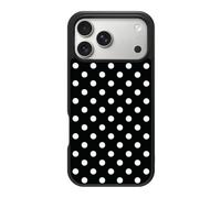Case Collection for iPhone 17 Pro Case | Black Polka Dot Retro | Noir Elite | Designer Glossy Print | 10ft Drop Tested | MagSafe Compatible | Soft Microfibre Lining