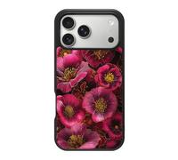 Case Collection for iPhone 17 Pro Case | Hot Pink Flower Elegant | Ruby Flora | Designer Glossy Print | 10ft Drop Tested | MagSafe Compatible | Soft Microfibre Lining