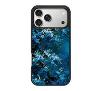 Case Collection for iPhone 17 Pro Max Case | Dark Blue Floral Flower | Moonlit Petals | Designer Glossy Print | 10ft Drop Tested | MagSafe Compatible | Soft Microfibre Lining