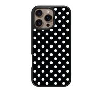 Case Collection White Polka Dot for iPhone 16 Pro Max Case, Noir Elite