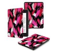 Case Compatible for 6" Kindle Paperwhite 5th/6th/7th Generation 2012/2013/2015,Lightweight Slim Soft PU Case Cover Skin for Paperwhite 5 6 7 Gen Red Stripe Color