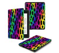 Case Compatible for 6" Kindle Paperwhite 5th/6th/7th Generation 2012/2013/2015,Lightweight Slim Soft PU Case Cover Skin for Paperwhite 5 6 7 Gen Color Bright Leopard Print