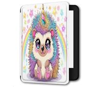 Case Compatible for 6" Kindle Paperwhite 5th/6th/7th Generation 2012/2013/2015,Lightweight Slim Soft PU Case Cover Skin for Paperwhite 5 6 7 Gen,Purple Rainbow Hedgehog