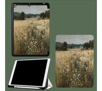 Case Compatible for iPad Air 3rd Generation (2019) / for iPad Pro 10.5 inch (2017) - Ultra Slim Trifold Protective Case with Pencil Holder, Auto Wake/Sleep,Wildflower Field