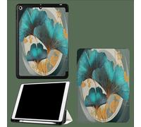 Case Compatible for iPad Air 3rd Generation (2019) / for iPad Pro 10.5 inch (2017) - Ultra Slim Trifold Protective Case with Pencil Holder, Auto Wake/Sleep,Ginkgo Leaves