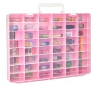 Case Compatible with 5 Surprise for Mini Brands Toys Series 1-4 Mystery Capsule Storage, for Mini Mart Collection Organizer for Collectibles(Case Only) (Pink)