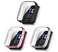 Case Compatible with Amazfit Bip 5 Unity Protective Case, TPU All-Around with Ultra Thin Screen Protector for Amazfit Bip 5 Unity A2324 Accessories (Pack of 3)