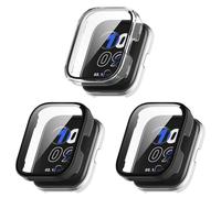 Case Compatible with Amazfit Bip 5 Unity Protective Case, with Scratch-Resistant Screen Protector, Hard PC Protection for Amazfit Bip 5 Unity A2324 Smartwatch Accessories (Pack of 3)