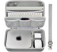 Case Compatible with Apple 2023 Mac mini M2/ Mac mini M1 & Mac mini Previous Model Desktop Computer, Hard Electronics Organizer Fits for Keyboard, Magic Mouse & Charger(Box Only)-Grey