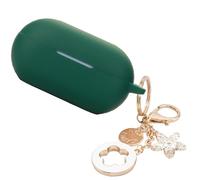 Case Compatible with Beats Solo Buds Earbuds, Soft Silicone Shockproof Skin Cover with Cute Bling Keychain Accessories for Men Women, Protective Cover with Carabiner
