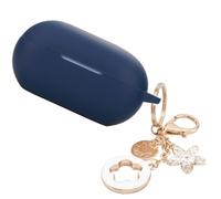 Case Compatible with Beats Solo Buds Earbuds, Soft Silicone Shockproof Skin Cover with Cute Bling Keychain Accessories for Men Women, Protective Cover with Carabiner