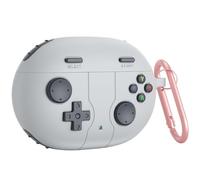 Case Compatible with Beats Studio Buds/Buds+ - Retro Game Protective Cover, Liquid Silicone Shockproof, Wireless Charging with Metal Carabiner (Rock Grey)