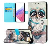 Case Compatible with BLU Bold N4 Cover Flip Wallet Phone Case 3D PU Leather Protective Cover with Magnetic Clasp Kickstand Card Slots Holder for BLU Bold N4, Owl