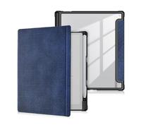 Case Compatible with Boox Go 10.3 Gen II Lumi 2026 ePaper E Ink Tablet, Hard Transparent Back Protective Cover with Pen Holder, Auto Wake/Sleep(Dark blue)