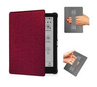 Case Compatible with Boox Go 6 (Gen II, 2026) Protective Cover Clear Back | Smart Cases with Hand Strap, Auto Sleep/Wake(Red)