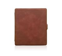 Case Compatible with Boox Go Color 7 2024, TPU Hand Strap Cover | Built-in Hand Strap, Auto Wake/Sleep, Foldable Stand, PU Leather(Brown)