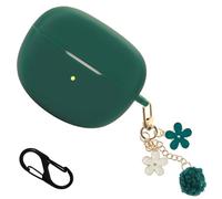 Case Compatible with Bose Ultra Open Earbuds (2024), Soft Silicone Shockproof Skin Cover with Cute Cherry Blossoms Keychain Accessories for Men Women, Protective Cover with Carabiner