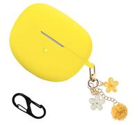 Case Compatible with Bose Ultra Open Earbuds (2024), Soft Silicone Shockproof Skin Cover with Cute Cherry Blossoms Keychain Accessories for Men Women, Protective Cover with Carabiner