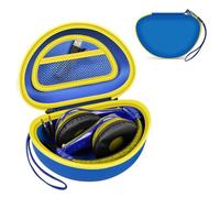 Case Compatible with eKids Wireless Bluetooth Portable Headphones, Kids and Toddler Headband Storage Holder Bag Pouch Also Fits for Audio Cable (Box Only) (Blue-Yellow)