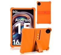 Case Compatible with Evermyth KB1001 10 Inch Tablet - Shockproof Silicone Protective Case with Kickstand Anti-Slip, Drop-Resistant Business Style (Orange)