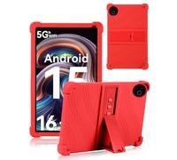 Case Compatible with Evermyth KB1001 10 Inch Tablet - Shockproof Silicone Protective Case with Kickstand Anti-Slip, Drop-Resistant Business Style (Crimson)