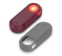 Case Compatible with Garmin Varia RTL515 Protective Case, Soft Silicone Protective Case for Garmin Varia RTL515 Bicycle Computer Accessories (Wine Red + Grey)