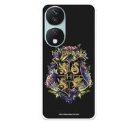 Case Compatible with Honor X7b - 90 Smart 5G Official Harry Potter Hogwarts Floral to Protect Your Mobile Phone, Transparent Flexible Silicone Case with Official Harry Potter License