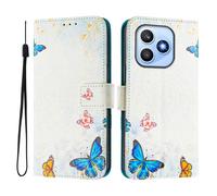 Case Compatible With Honor X8D 4G Overseas Case PU Leather Flip Case 3D Creative Pattern Design Protective Cover for Honor X8D 4G Overseas,Butterfly House