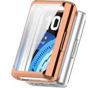 Case Compatible with Huawei Band 11 Pro, Protective Film, Thermoplastic Polyurethane (TPU) Flexible Screen Protector Case, Scratch-Resistant Cover, Protective Case (Pink Gold)