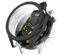 Case Compatible with Huawei Watch GT4 46mm with Screen Protector, Flexible TPU Shockproof Scratch Proof Cover Case for Huawei Watch GT 4 46mm Smart Watch (Black)