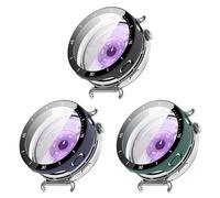 Case Compatible with Huawei Watch GT6 41 mm, PC + Screen Film, with Scale, Scratch-Resistant, All-Inclusive Protective Case (Pack of 3)