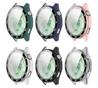 Case Compatible with Huawei Watch GT6 46 mm, PC + Screen Film, with Scale, Scratch-Resistant, All-Inclusive Protective Case (Pack of 6)