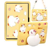Case Compatible with iPad 10th Generation 2022 10.9 Inch, Kids Case for iPad 10 Shockproof Cute Yellow Duck Cover, Shoulder Strap, Kickstand