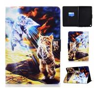 Case Compatible with iPad Mini 7 (2024) Tablet Shockproof Leather Case with Stand Function Slim Smart Protective Case for iPad Mini 7 (2024) Angel cat