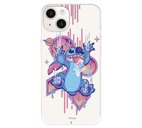 Case Compatible with iPhone 15 Official Disney Stitch Graffiti to Protect Your Mobile Phone, Transparent Silicone Case with Official Licence by Lilo & Stitch