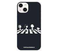 Case Compatible with iPhone 15 Official Peanuts Beatles Characters to Protect Your Mobile Phone, Transparent Silicone Flexible Case with Official Snoopy License
