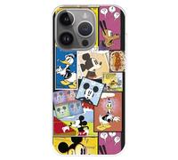 Case Compatible with iPhone 15 Pro MAX Official Disney Mickey Comic to Protect Your Mobile Phone. Transparent Silicone Flexible Case with Official Licensed Disney Classics