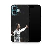 Case Compatible with iPhone 16 - Cristiano Ronaldo - Power and Speed - Sublimation HD - Silicone Black - Madness Cases