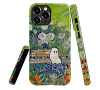 Case Compatible with iPhone 16 Pro,Scratch Resistant Hybrid 2-Layer Hard Shell Bright Phone Case,Lonely Ghosts in The Garden