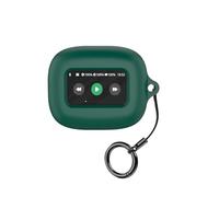 Case Compatible with jbl Live Beam 3 /for JBL Live Buds 3 /for JBL Live Flex 3 Wireless Earbuds Silicone Material Shockproof Unique Portable Protective Cover with Carabiner (Green)