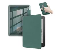Case Compatible with Kobo Clara BW/Colour 2024 / 2E 6", N365 N367 N506 | Transparent Acrylic Back, Built-in Hand Strap, Auto Wake/Sleep(Dark Green,Clara 2E)